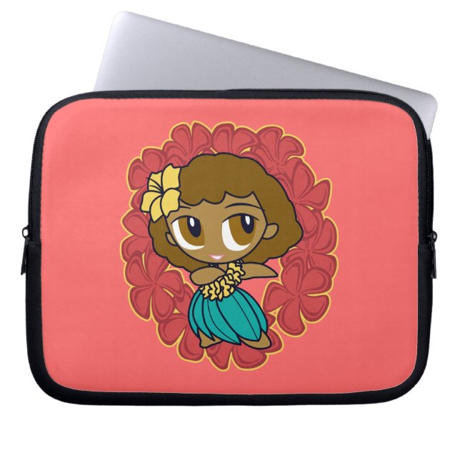 Capa Para Notebook Aloha Honys Hula Girl Plumeria Neoprene (Frente)