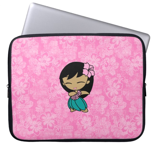 Capa Para Notebook Aloha neopreno do hibiscus da menina de Hula dos (Frente)