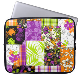 Capa Para Notebook Aloha Patchwork Hawaiai Tropical Impressões Wetcas
