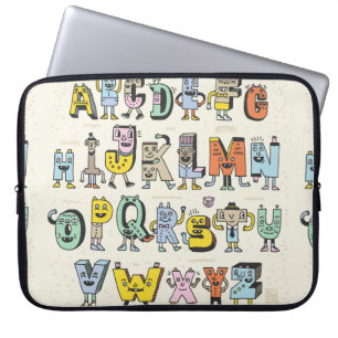 Capa Para Notebook Alphabet Engraçado Fantástico. Letras Des de Dod