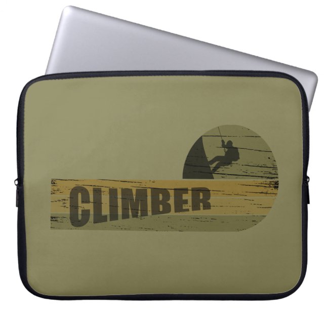 Capa Para Notebook Alpinista escalador de rochas (Frente)