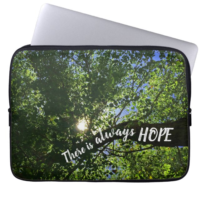 Capa Para Notebook Always Hope Sunlight Through Trees Inspirational (Frente)