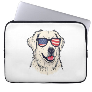 Capa Para Notebook Amante de Cachorro dos EUA - Filhote Legal com Ócu
