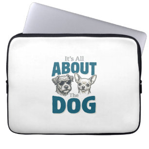 Capa Para Notebook Amante de Cachorro Engraçado Gráfico de Gravura Vi