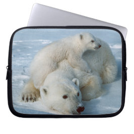 Capa Para Notebook Amantes da Vida Selvagem de Urso Polar e Cubo