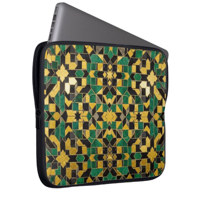 Capa Para Notebook amarelo verde  (Frente Esquerda)