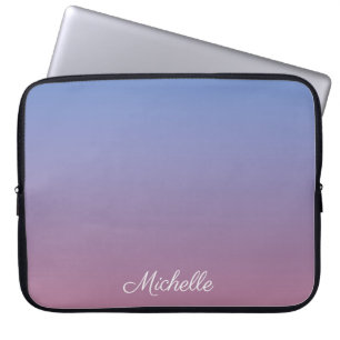Capa Para Notebook Ambre verde-rosa claro e azul