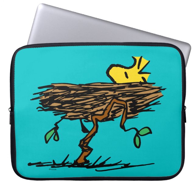 Capa Para Notebook Amendoins | Estopa de madeira (Frente)