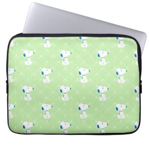 Capa Para Notebook Amendoins   Padrão de Sonhos de Deco Verde Snoopy