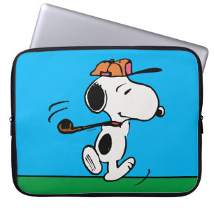 Capa Para Notebook Amendoins   Snoopy Golf Swing