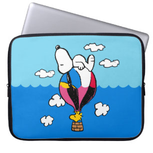 Capa Para Notebook Amendoins Snoopy & Woodstock Balão de Ar Quente