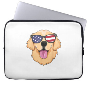 Capa Para Notebook America Ouro Retriever 4 de julho para Men Boys