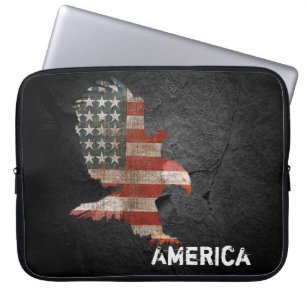 Capa Para Notebook American Flag Bald Eagle