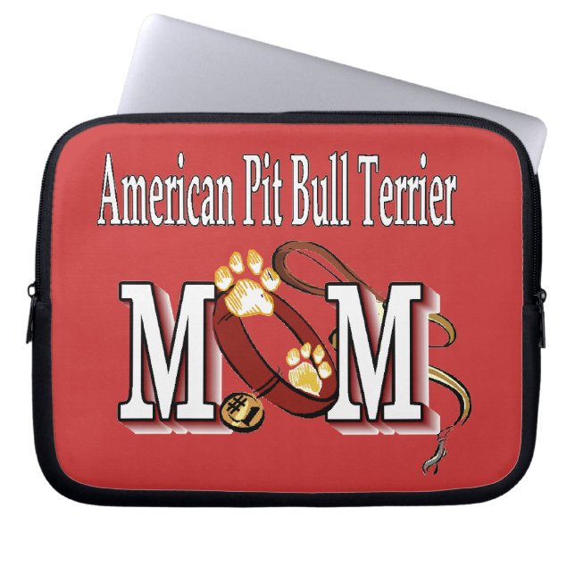 Capa Para Notebook American Pit Bull Terrier MOM (Frente)