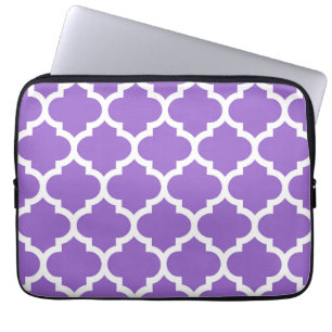 Capa Para Notebook Ametyst White Quatrefoil Marroquino Padrão #5