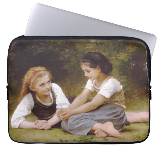 Capa Para Notebook Amigas Coletando Nozes, Les Noisettes Bouguereau (Frente)