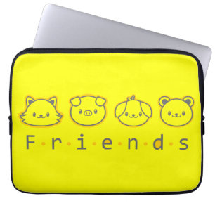 Capa Para Notebook Amigos animais fofos enfrentam