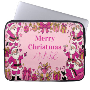 Capa Para Notebook Amigos do Papai Noel Natal Divertido da festa no L