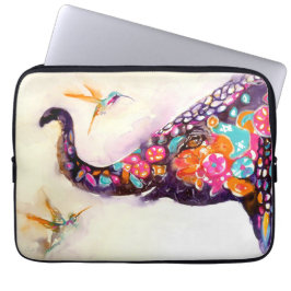Capa Para Notebook "Amigos Enchanting" colibri & elefante