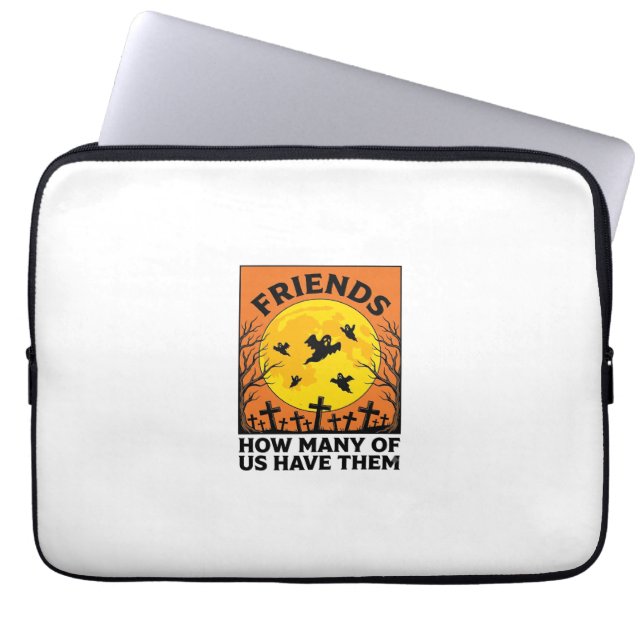 Capa Para Notebook Amigos Fantasmas do Halloween Divertidos Horror Vi (Frente)
