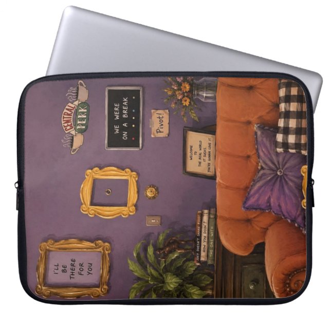 Capa Para Notebook Amigos Nostalgia e Ilustração Roxa (Frente)