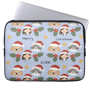 Capa Para Notebook Amigos Veterinários de Natal Personalizados
