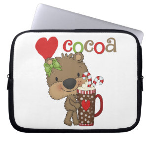 Capa Para Notebook Amor do cacau do urso da menina