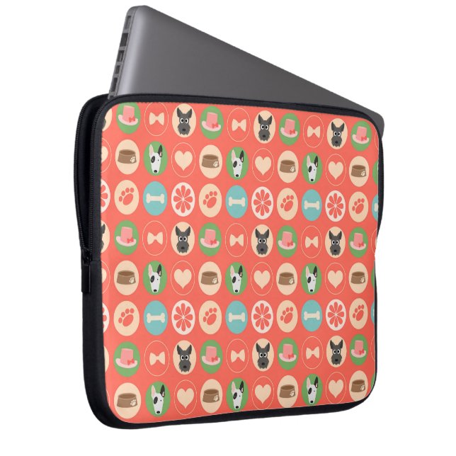 Capa Para Notebook Amor do cão no coral (Frente Esquerda)
