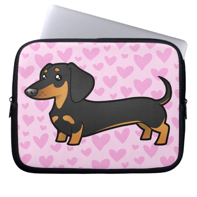 Capa Para Notebook Amor do Dachshund (alise o casaco) (Frente)