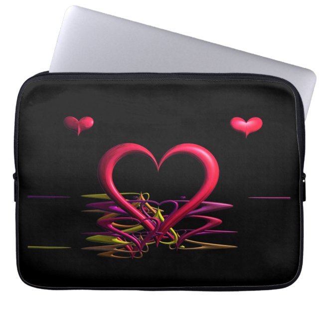 Capa Para Notebook Amor na Bolsa de laptop Escura (Frente)