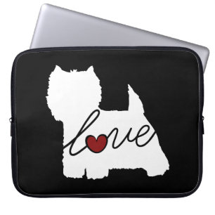Capa Para Notebook Amor ocidental de Terrier das montanhas (Westie)