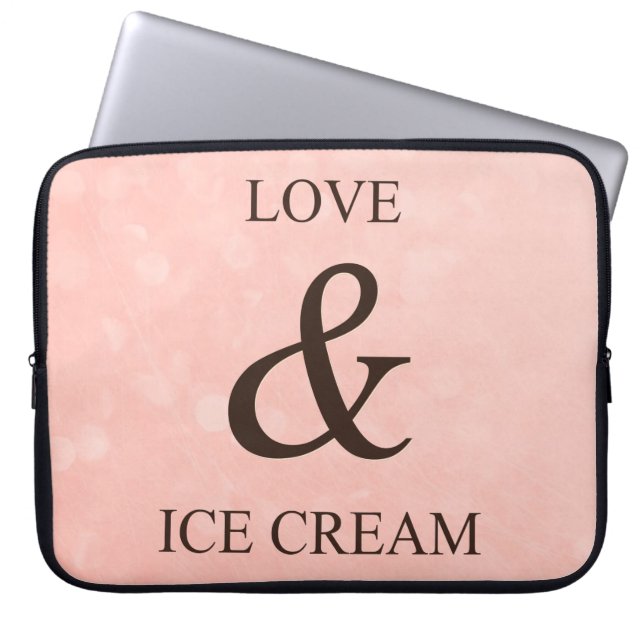 Capa Para Notebook Amor & sorvete (Frente)