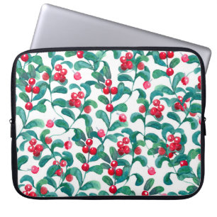 Capa Para Notebook Amoras silvestres de cor aquosa, padrão sem costur