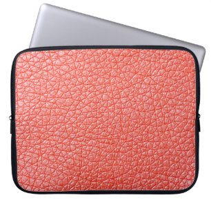 Capa Para Notebook Amostra de textureabstrac estofado de couro laranj
