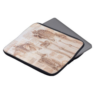 Capa Para Notebook Anatomia Humana Esqueleto Ossos por Leonardo da Vi