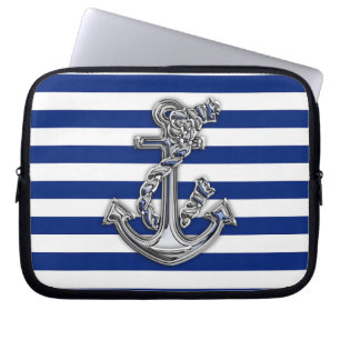 Capa Para Notebook Âncora de Corda de Estilo de Cromo em Marinhos