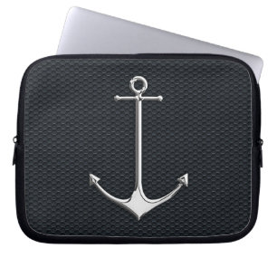 Capa Para Notebook Âncora do cromo no estilo de vida náutico dos