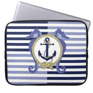 Capa Para Notebook Âncora náutica/Cavalo marinho/nó/faixas