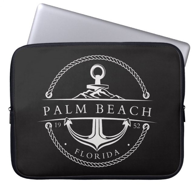 Capa Para Notebook Âncora Náutica Palm Beach Flórida 1952 (Frente)