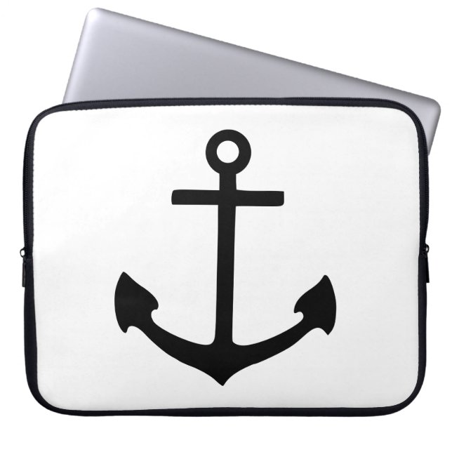Capa Para Notebook Âncora preta (Frente)