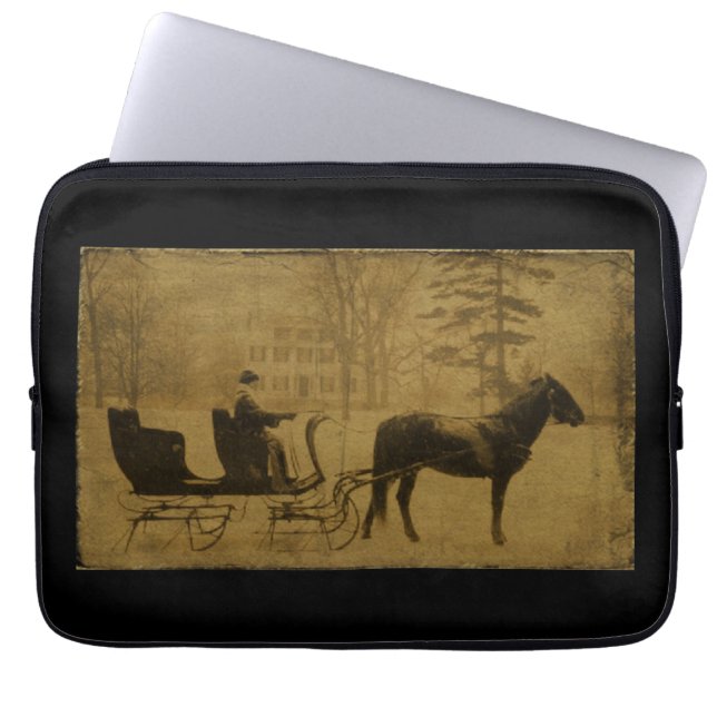 Capa Para Notebook Andar de inverno - Saco do projeto (Frente)