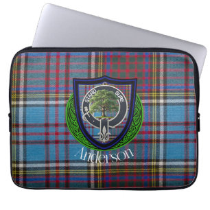 Capa Para Notebook Anderson Scottish Clan Tartan e Crest