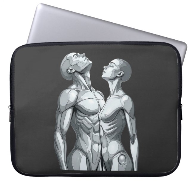 Capa Para Notebook Android Union: Couple Futuristic Laptop Sleeve (Frente)