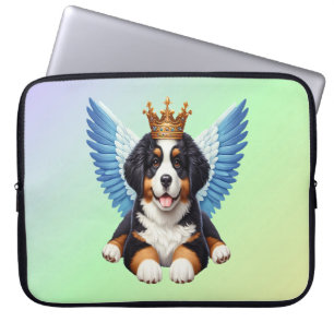 Capa Para Notebook Angel Bernese Mountain Dog Amante Berner Puppy