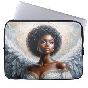 Capa Para Notebook Angel Black Woman com Halo