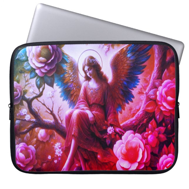 Capa Para Notebook Angel Sitting in the Tree Electronics Bag (Frente)