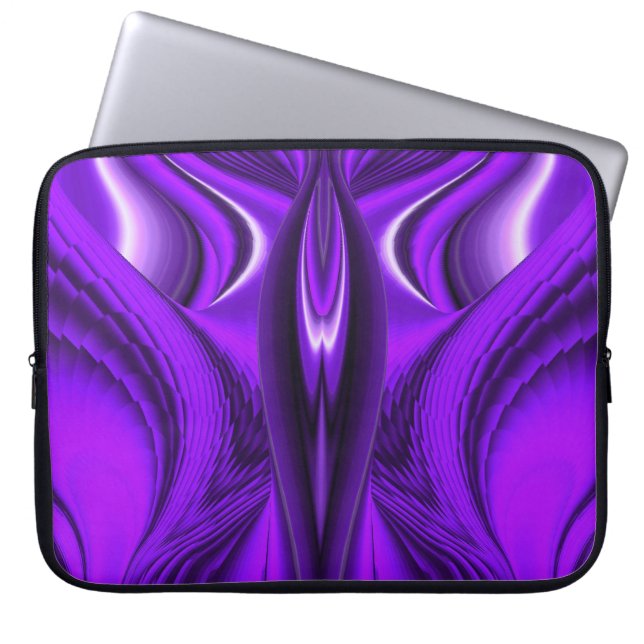 Capa Para Notebook Ângulos, Abstrato roxo Fantasy Arte Arco-Íris (Frente)