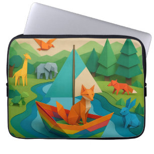 Capa Para Notebook Animais Dobrados da Floresta – Vida Selvagem Color