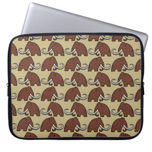 Capa Para Notebook Animais Gigantes: Cartoon de Mamutes Extintos