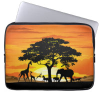 Animais Selvagens no Sunset da savana africana
